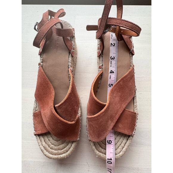 Rag and Bone Hera Espadrille Wedge Suede Sandal Size 39.5/ US 9.5 - Picture 6 of 9